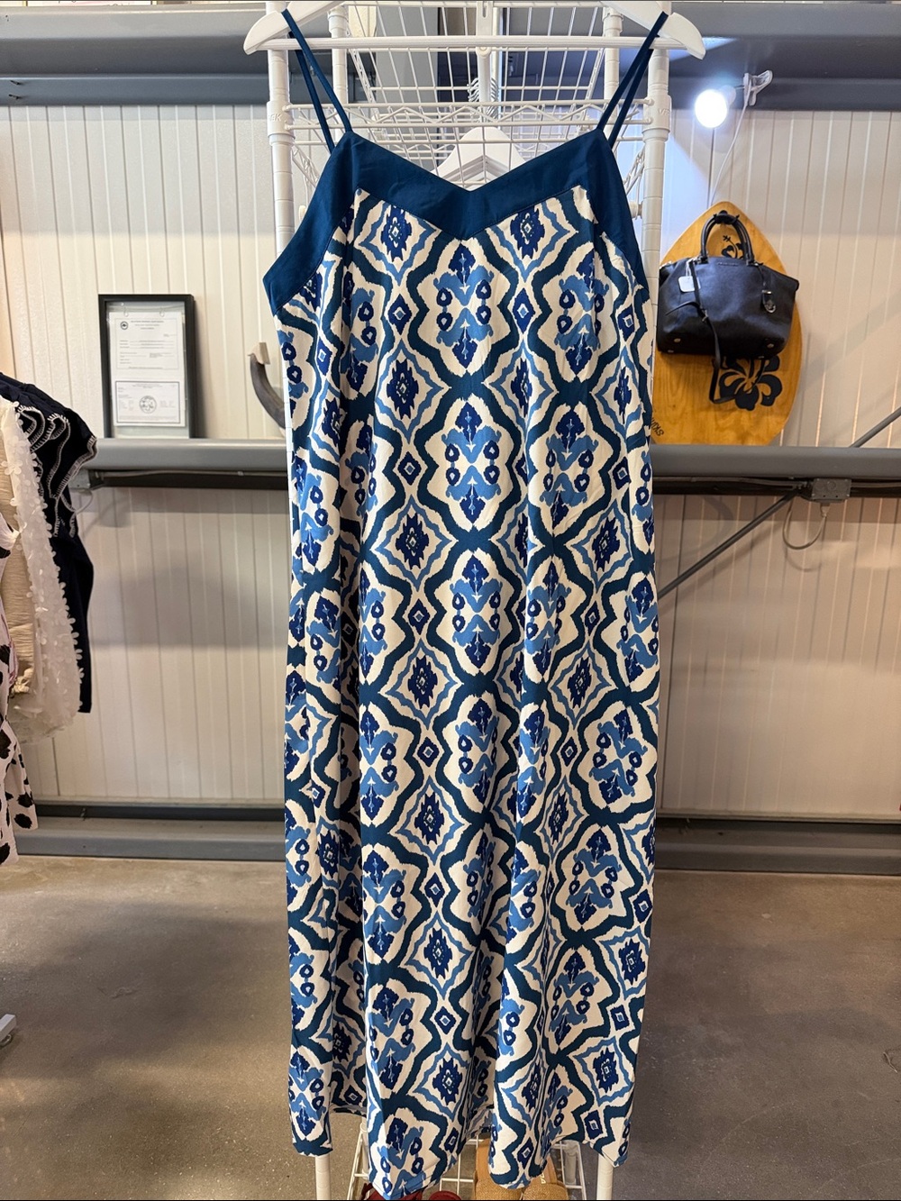 Kindred Blue Printed Sleeveless Maxi Dress